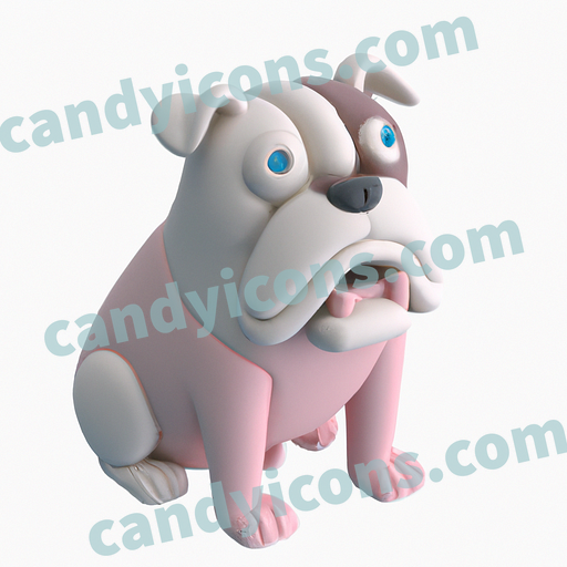 A comically-scowling bulldog  app icon - ai app icon generator - phone app icon - app icon aesthetic