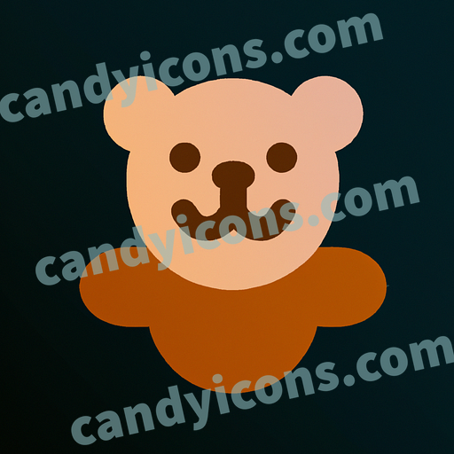 A cute, cuddly teddy bear app icon - ai app icon generator - phone app icon - app icon aesthetic