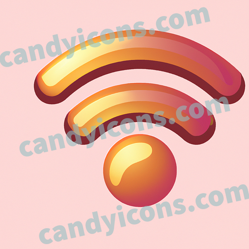 A stylized wifi signal icon  app icon - ai app icon generator - phone app icon - app icon aesthetic