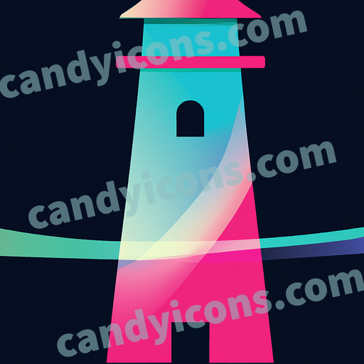 A stylized lighthouse  app icon - ai app icon generator - phone app icon - app icon aesthetic