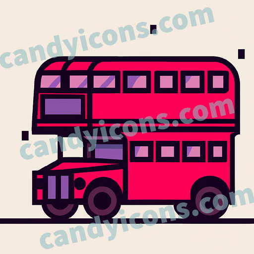A red double-decker London bus  app icon - ai app icon generator - phone app icon - app icon aesthetic