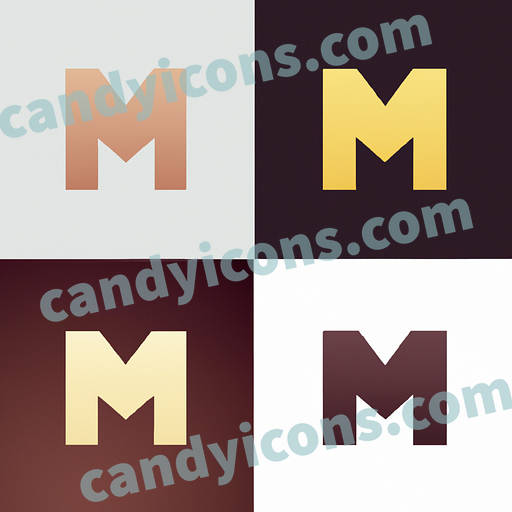 A confident and powerful letter M  app icon - ai app icon generator - phone app icon - app icon aesthetic