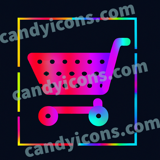A minimalist shopping cart icon  app icon - ai app icon generator - phone app icon - app icon aesthetic