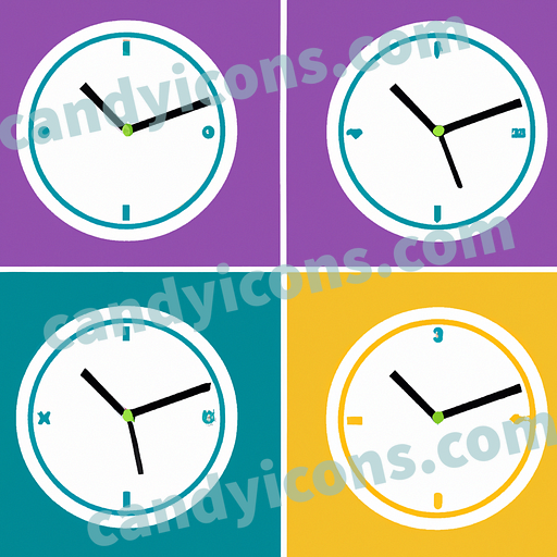 A minimalist clock face with hour and minute hands  app icon - ai app icon generator - phone app icon - app icon aesthetic