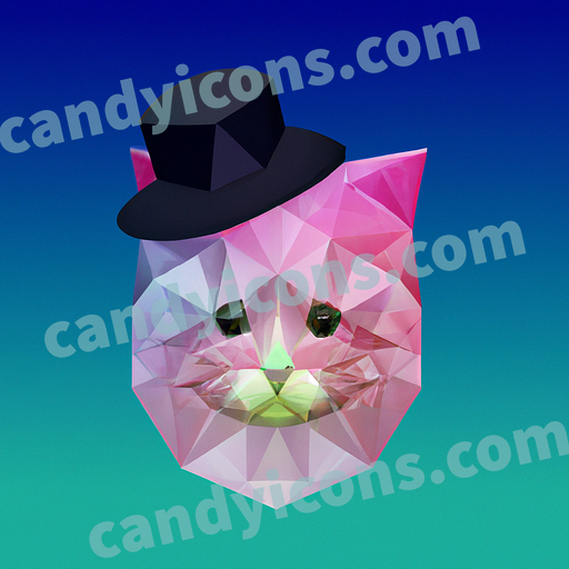 a cute cat wearing hat app icon - ai app icon generator - phone app icon - app icon aesthetic
