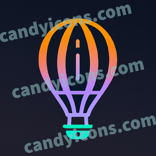 a hot air balloon app icon - ai app icon generator - phone app icon - app icon aesthetic