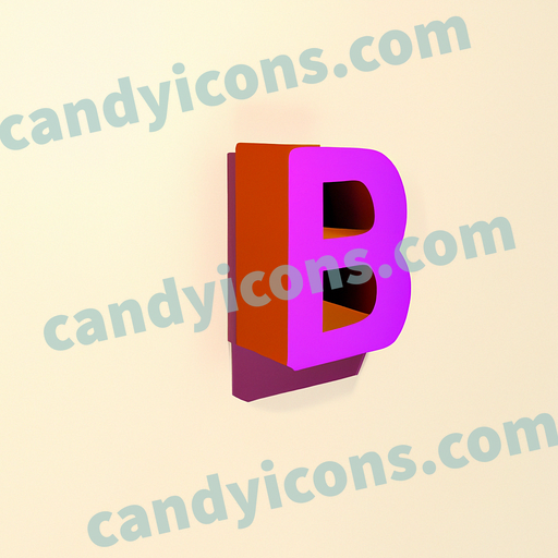 A futuristic letter B  app icon - ai app icon generator - phone app icon - app icon aesthetic