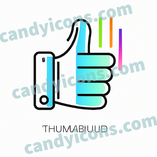 A stylized thumbs up icon  app icon - ai app icon generator - phone app icon - app icon aesthetic