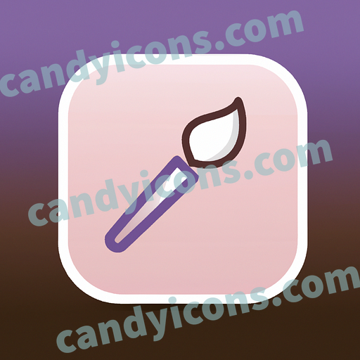 A playful paintbrush app icon - ai app icon generator - phone app icon - app icon aesthetic