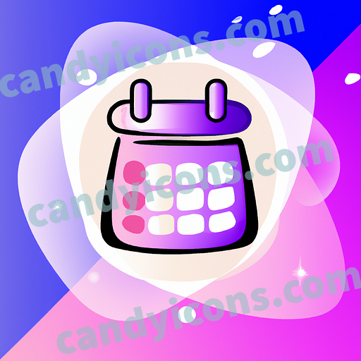 A stylized calendar  app icon - ai app icon generator - phone app icon - app icon aesthetic