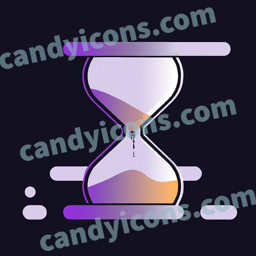 A stylized hourglass with sand falling  app icon - ai app icon generator - phone app icon - app icon aesthetic