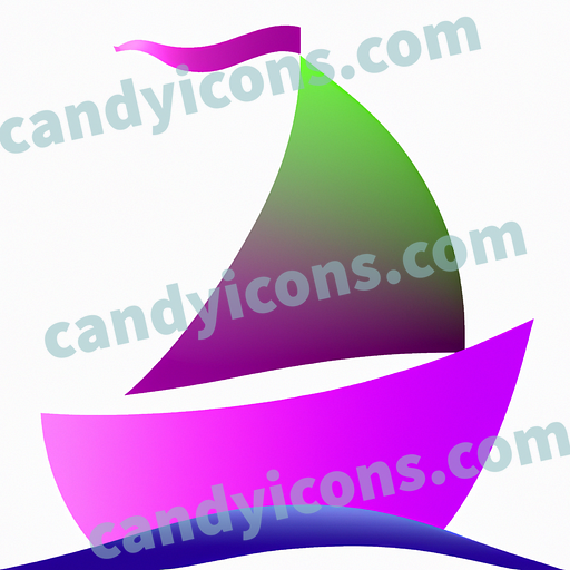 A majestic sailing ship with red sails  app icon - ai app icon generator - phone app icon - app icon aesthetic