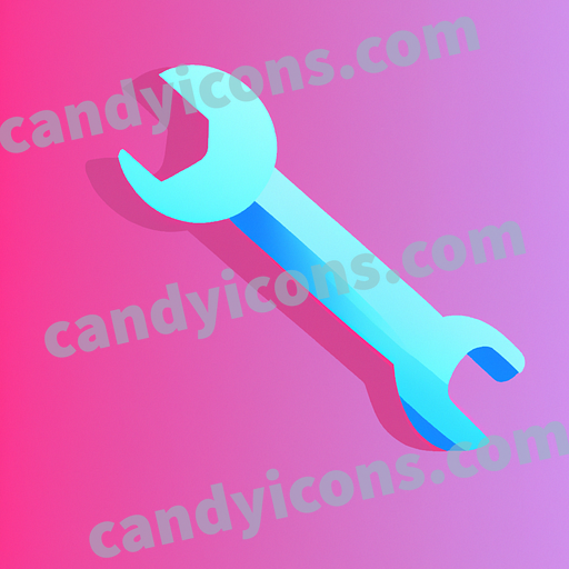 A minimalist wrench or spanner  app icon - ai app icon generator - phone app icon - app icon aesthetic