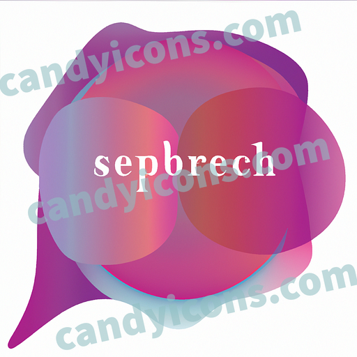 A stylized speech bubble with text inside  app icon - ai app icon generator - phone app icon - app icon aesthetic