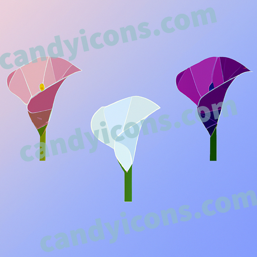 A graceful, gently-curved calla lily  app icon - ai app icon generator - phone app icon - app icon aesthetic