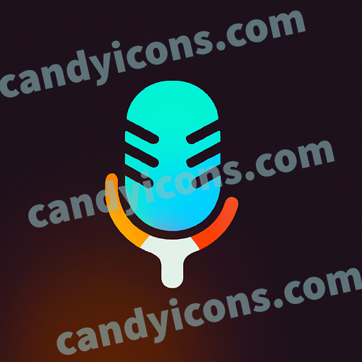 A stylized microphone  app icon - ai app icon generator - phone app icon - app icon aesthetic