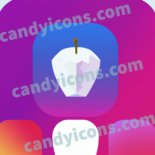 A minimalist apple core  app icon - ai app icon generator - phone app icon - app icon aesthetic