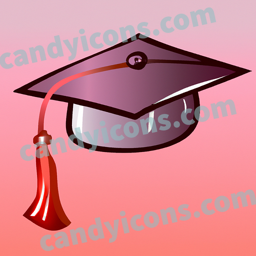 A stylized graduation cap app icon - ai app icon generator - phone app icon - app icon aesthetic
