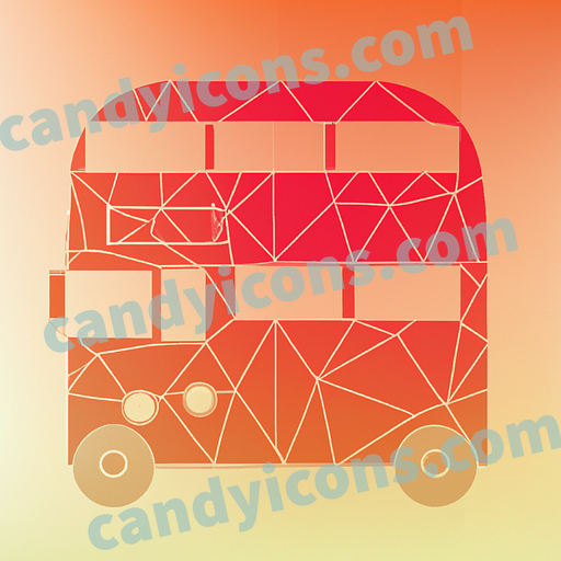A red double-decker London bus  app icon - ai app icon generator - phone app icon - app icon aesthetic