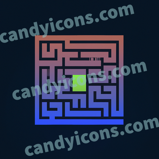 a labyrinth app icon - ai app icon generator - phone app icon - app icon aesthetic