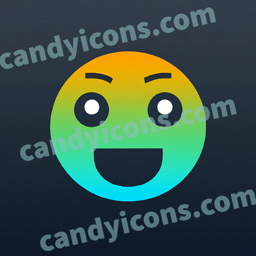 A surprised smiley face with wide-open eyes  app icon - ai app icon generator - phone app icon - app icon aesthetic