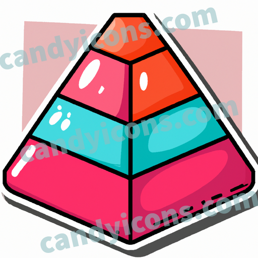 a pentagonal pyramid shape app icon - ai app icon generator - phone app icon - app icon aesthetic