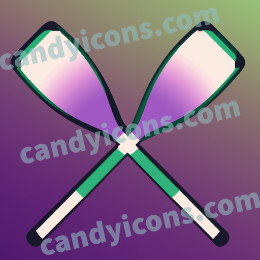 a pair of Paddles Crossed app icon - ai app icon generator - phone app icon - app icon aesthetic