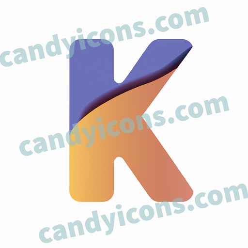A clean, modern letter K  app icon - ai app icon generator - phone app icon - app icon aesthetic