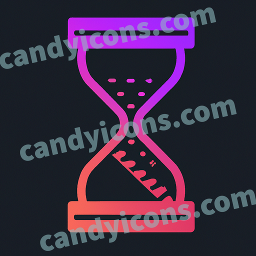 A stylized hourglass with sand falling  app icon - ai app icon generator - phone app icon - app icon aesthetic