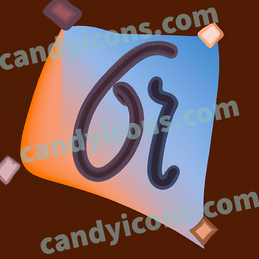 A quirky, handwritten letter O with flair  app icon - ai app icon generator - phone app icon - app icon aesthetic