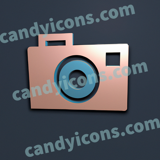 A stylized camera  app icon - ai app icon generator - phone app icon - app icon aesthetic