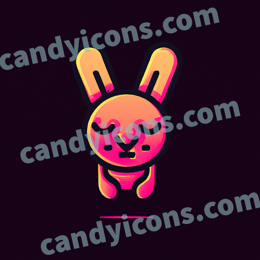 A sweet and fuzzy bunny rabbit  app icon - ai app icon generator - phone app icon - app icon aesthetic