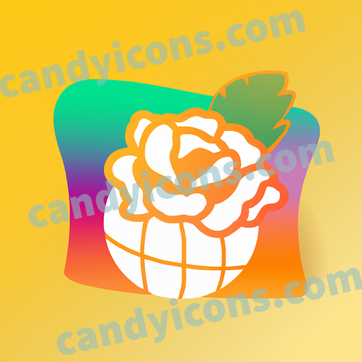 a gardenia flower app icon - ai app icon generator - phone app icon - app icon aesthetic