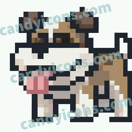 A goofy, tongue-lolling bulldog  app icon - ai app icon generator - phone app icon - app icon aesthetic