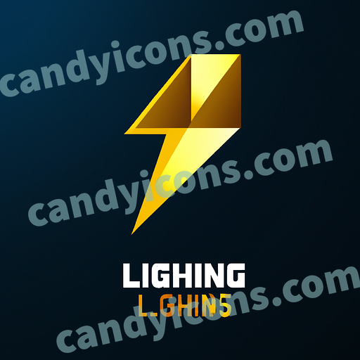 A stylized lightning bolt with jagged edges  app icon - ai app icon generator - phone app icon - app icon aesthetic