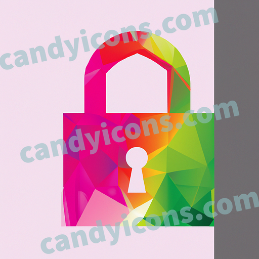 A stylized padlock with keyhole  app icon - ai app icon generator - phone app icon - app icon aesthetic