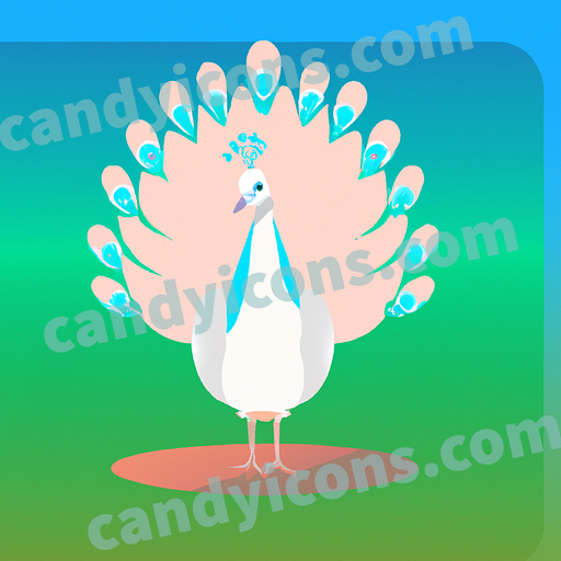 A regal peacock  app icon - ai app icon generator - phone app icon - app icon aesthetic