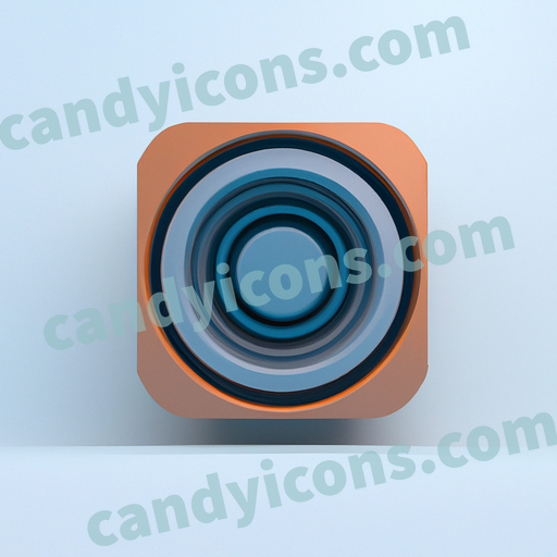 A stylized camera lens with aperture  app icon - ai app icon generator - phone app icon - app icon aesthetic