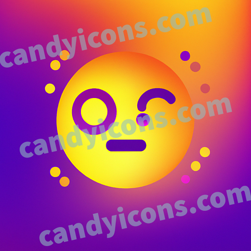 A confused and dumbfounded smiley face  app icon - ai app icon generator - phone app icon - app icon aesthetic