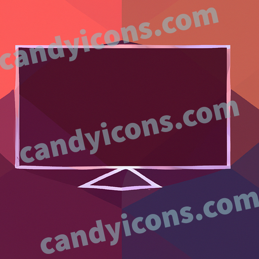 A minimalist TV screen with image  app icon - ai app icon generator - phone app icon - app icon aesthetic