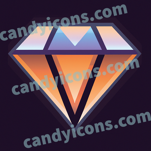 A stylized diamond with facets  app icon - ai app icon generator - phone app icon - app icon aesthetic