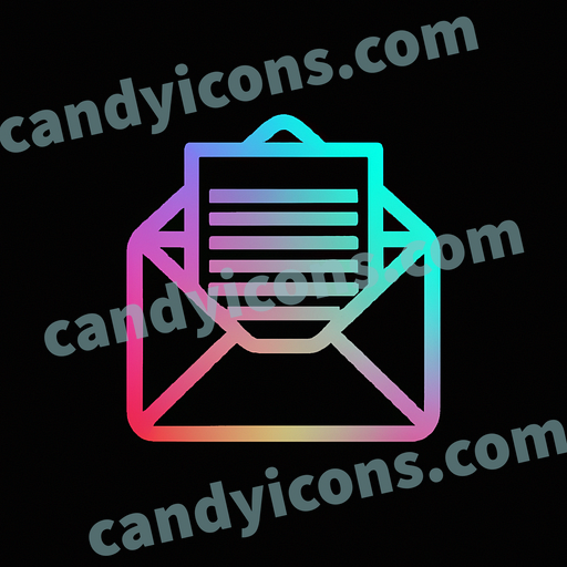 A minimalist envelope with letter inside  app icon - ai app icon generator - phone app icon - app icon aesthetic