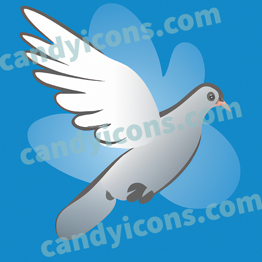 a flying dove app icon - ai app icon generator - phone app icon - app icon aesthetic
