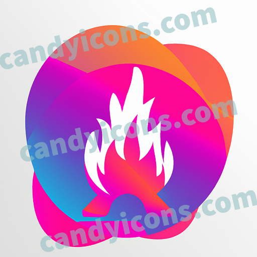 a fire app icon - ai app icon generator - phone app icon - app icon aesthetic