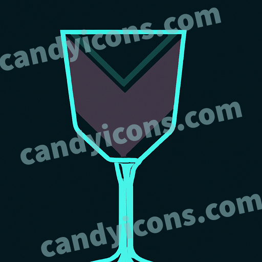 A detailed wine glass  app icon - ai app icon generator - phone app icon - app icon aesthetic