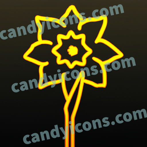 A bold, bright yellow daffodil  app icon - ai app icon generator - phone app icon - app icon aesthetic