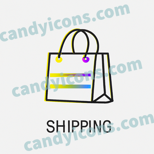 A minimalist shopping bag icon  app icon - ai app icon generator - phone app icon - app icon aesthetic