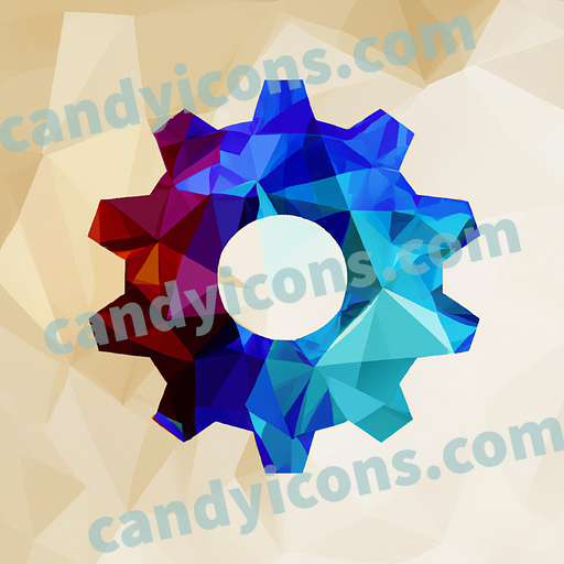 A stylized gear cog  app icon - ai app icon generator - phone app icon - app icon aesthetic