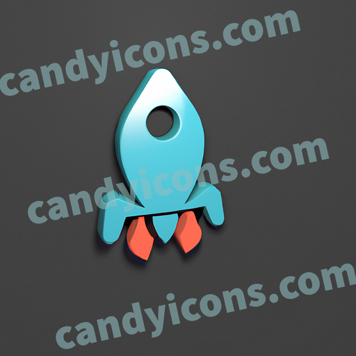 A cartoon-style rocket ship app icon - ai app icon generator - phone app icon - app icon aesthetic