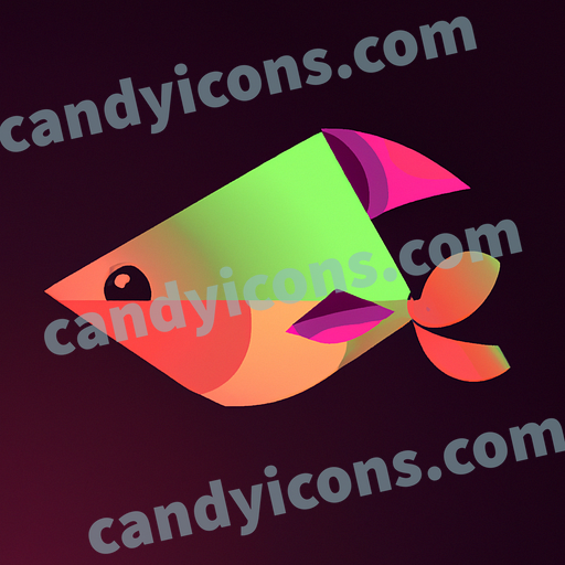 A cute, cartoon-style fish  app icon - ai app icon generator - phone app icon - app icon aesthetic